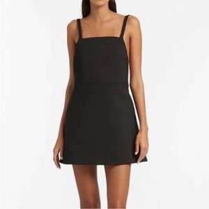 SIR Black Marco Pinafore Mini Dress, Size 2, NWT